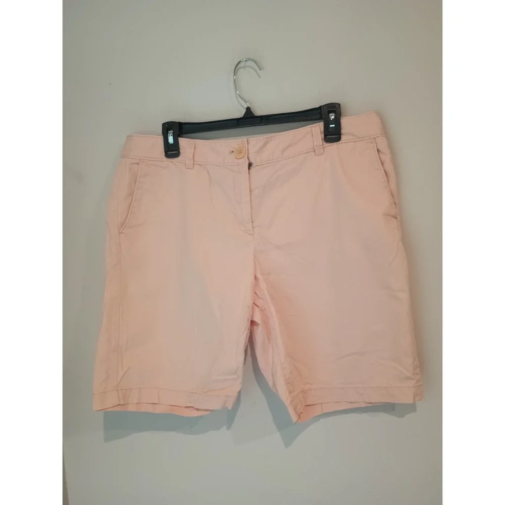 Ann Taylor LOFT Pale Pink Women's Chino Shorts Size 12 100% Cotton 4 Inch